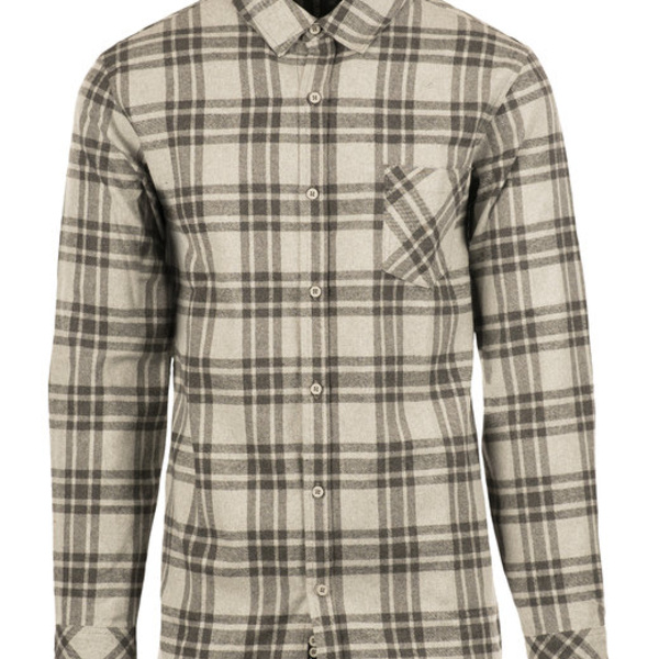 Woven Plaid Flannel With Biased Pocket Thumbnail