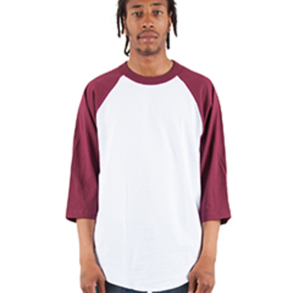 Adult Three-Quarter Sleeve Raglan T-Shirt Thumbnail