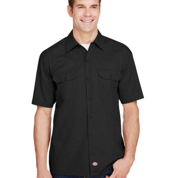 Men's FLEX Short-Sleeve Twill Work Shirt Thumbnail