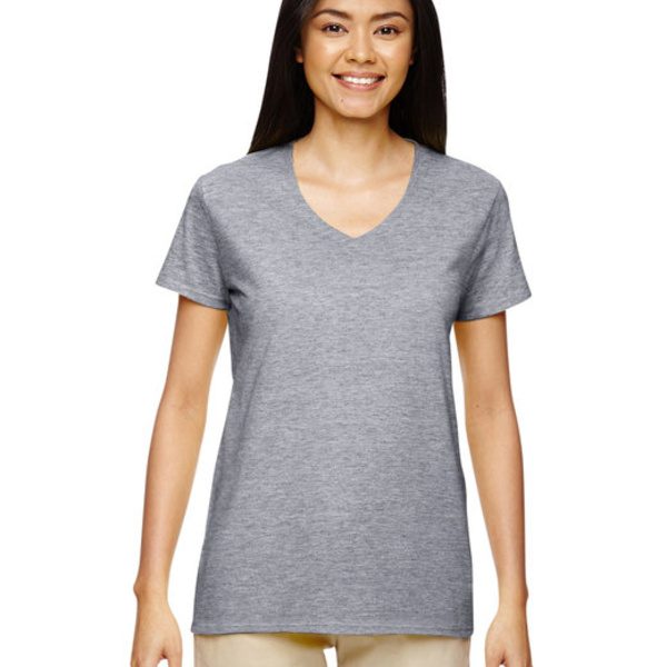 Ladies' Heavy Cotton™ V-Neck T-Shirt Thumbnail
