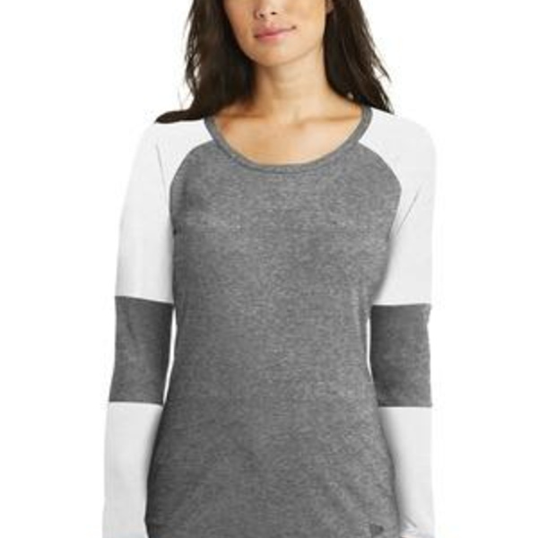 Ladies Tri Blend Performance Baseball Tee Thumbnail